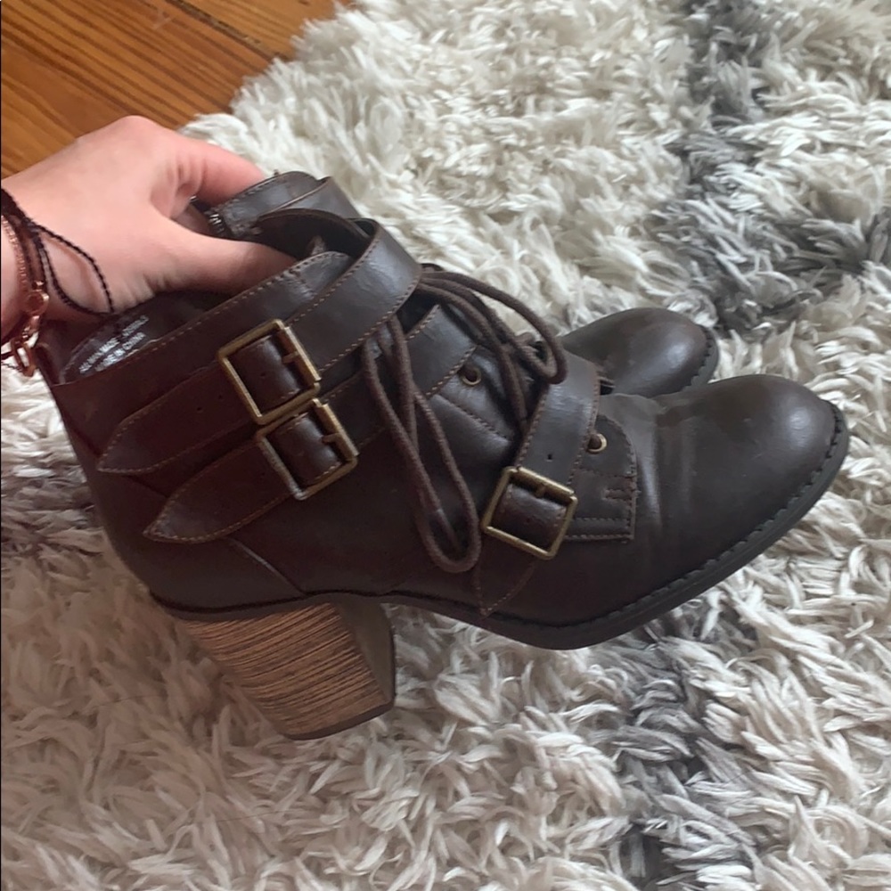 Brown booties